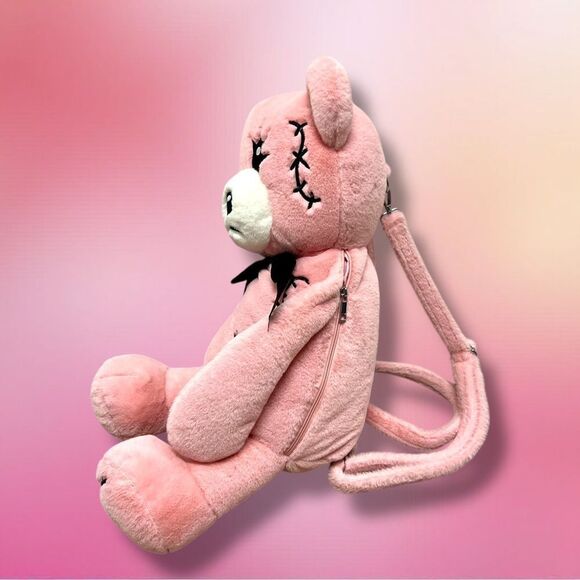 Widow x Dolls Kill oversize plush Emo Teddybear backpack. RARE. Not sold online - Picture 5 of 9